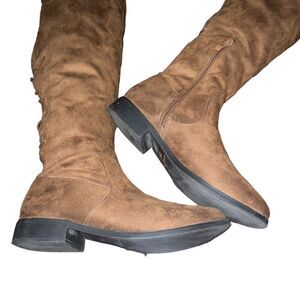French Connection Over The Knee Boots Womens Size 9 Jasper Brown